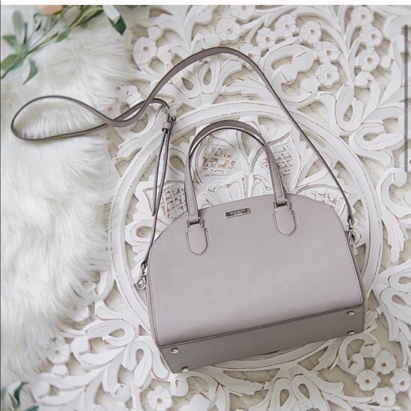 kate spade Handbags - 🍂 NWT Kate Spade Gray Suede Side Leather Bag